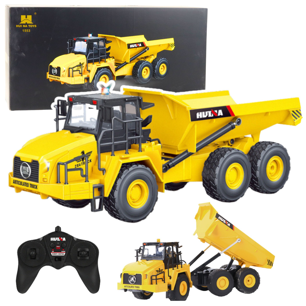 RC Model Stavební Náklaďák Huina 1553 Žlutý 1:16 Pro Děti 8+
