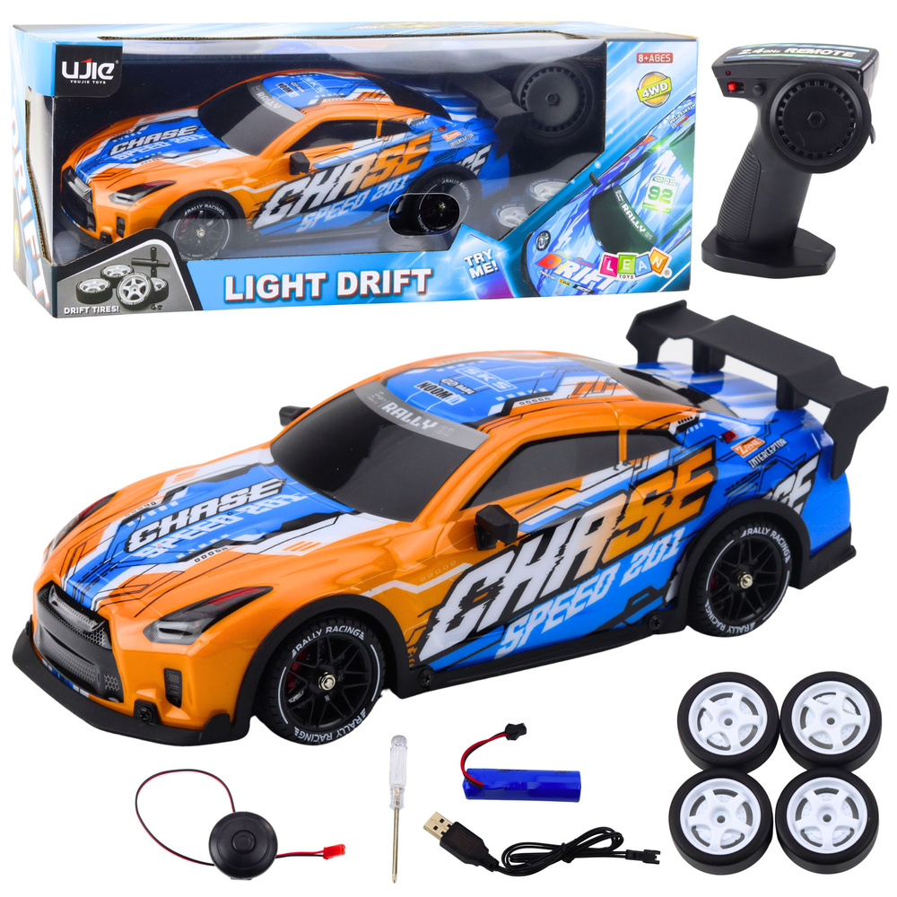 RC Drift Auto LEAN Toys, 40 cm, pro chlapce od 8 let — Celkový pohled