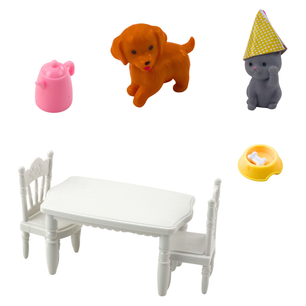 Panenka s Pejskem a Kočičkou LEAN Toys pro Kreativní Hru 3+ — Detail panenky