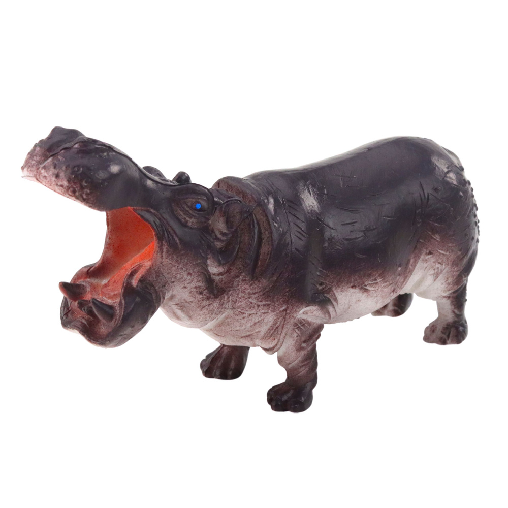 Safari zvířátka LEAN Toys - panda, žirafa, lev, hroch, 4 kusy — V provozu