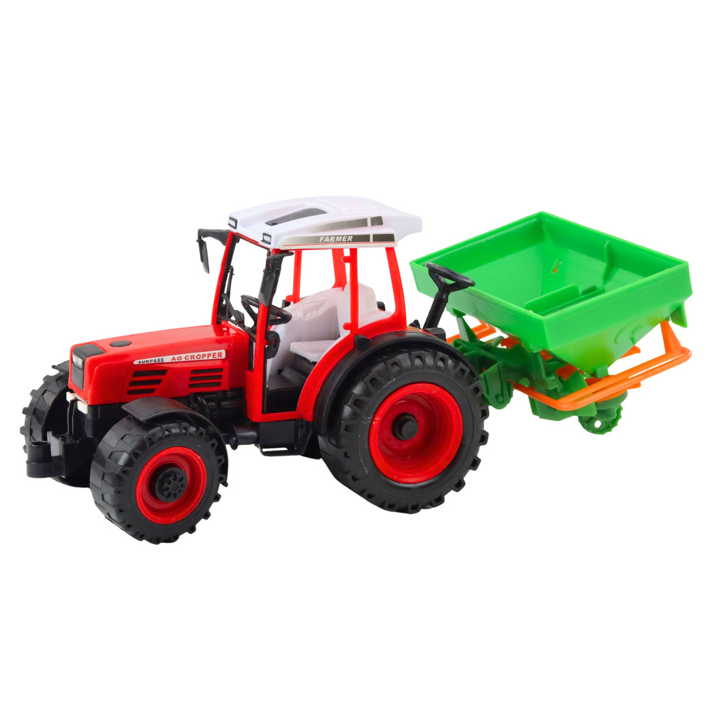 Traktor LEAN Toys s otevíratelným siewníkem pro děti od 3 let — Detail