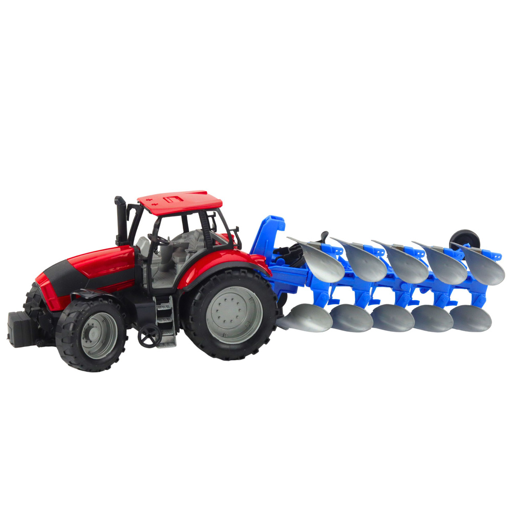 Traktor LEAN Toys s pluhem a zadním pohonem pro děti od 3 let — Detail traktoru