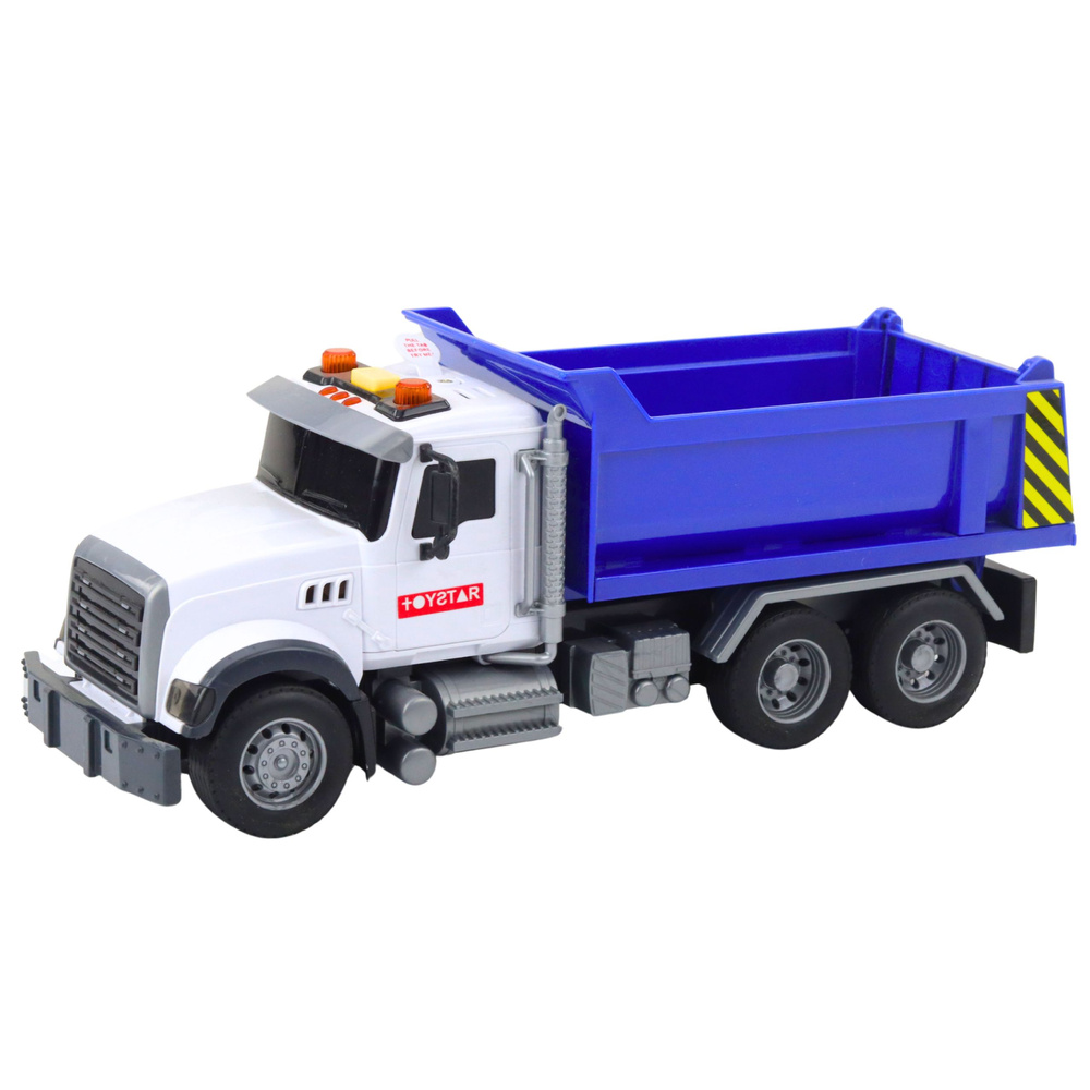 Nákladní auto sklápěčka LEAN Toys, modro-bílé, +3 let — Detail