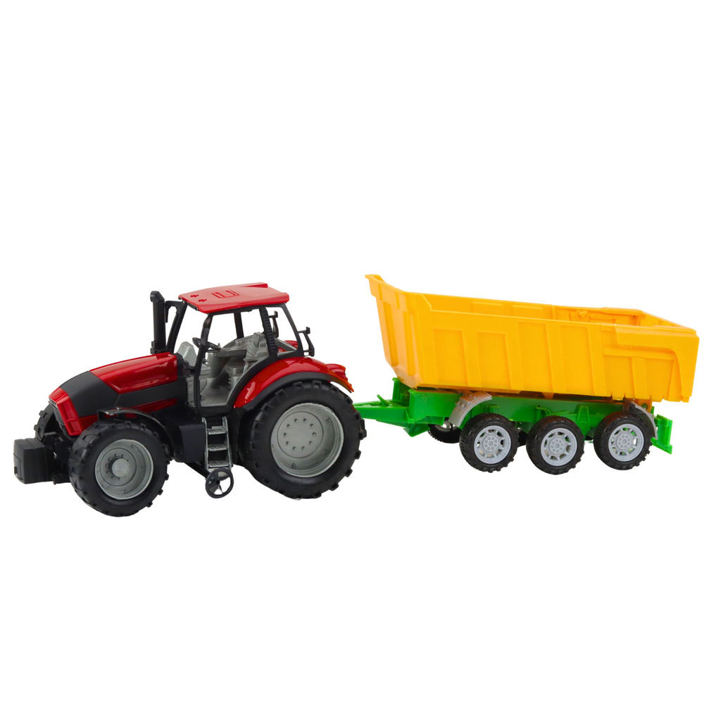 Traktor LEAN Toys, červený a žlutý, 46 cm, +3 let — Detail tractoru