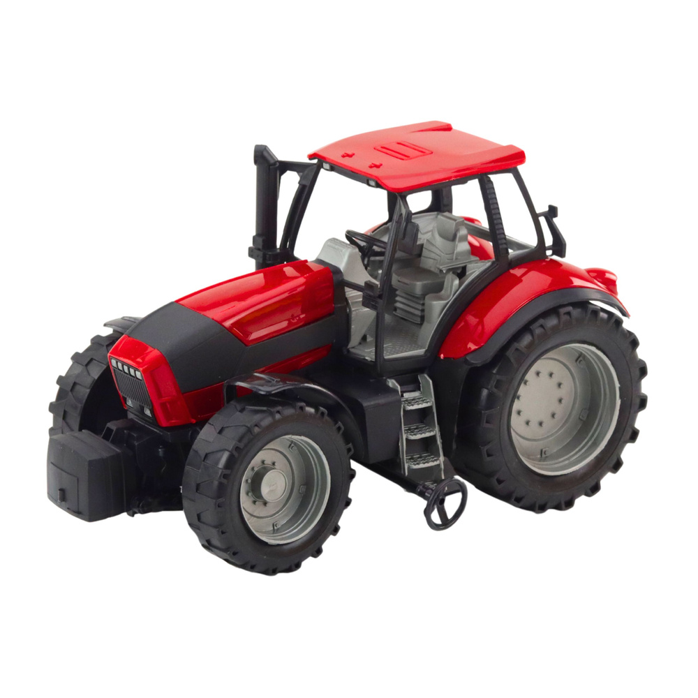 Traktor LEAN Toys, červený a žlutý, 46 cm, +3 let — V provozu