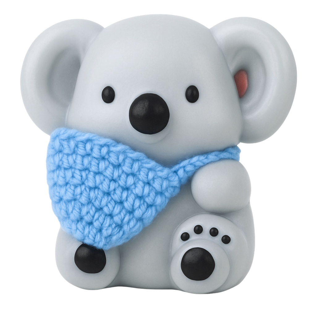 Antistresová Koala LEAN Toys s Pletenou Taškou, Měkká Sensorická Hračka 8,5 cm, +3 let — Detail