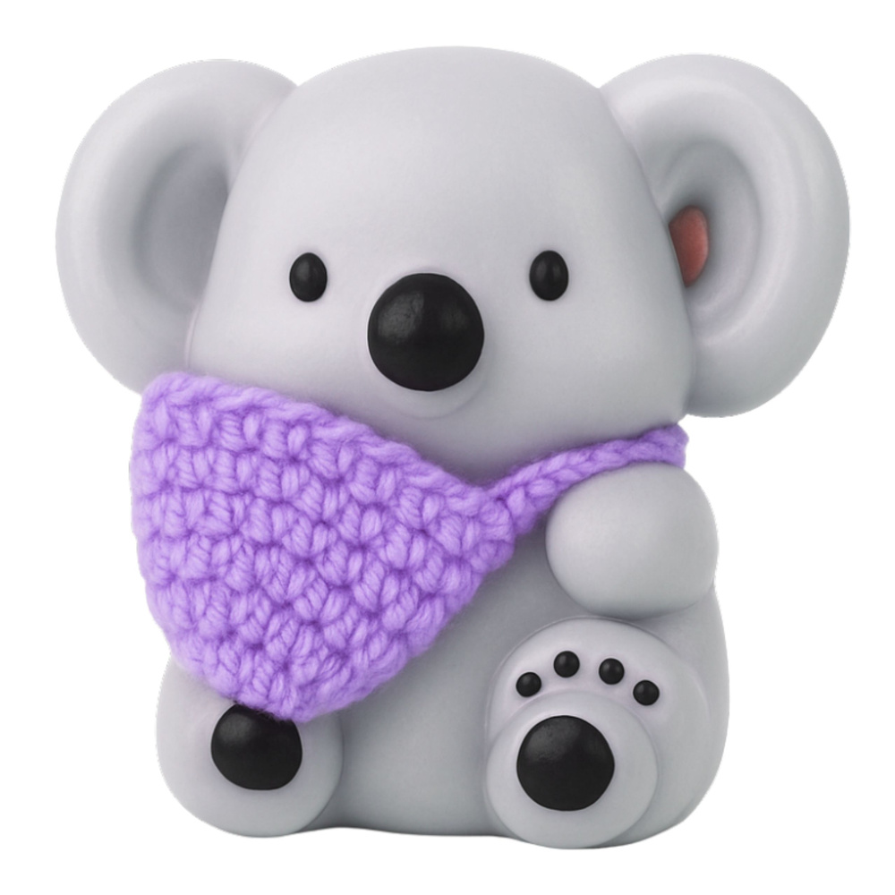 Antistresová Koala LEAN Toys s Pletenou Taškou, Měkká Sensorická Hračka 8,5 cm, +3 let — V provozu