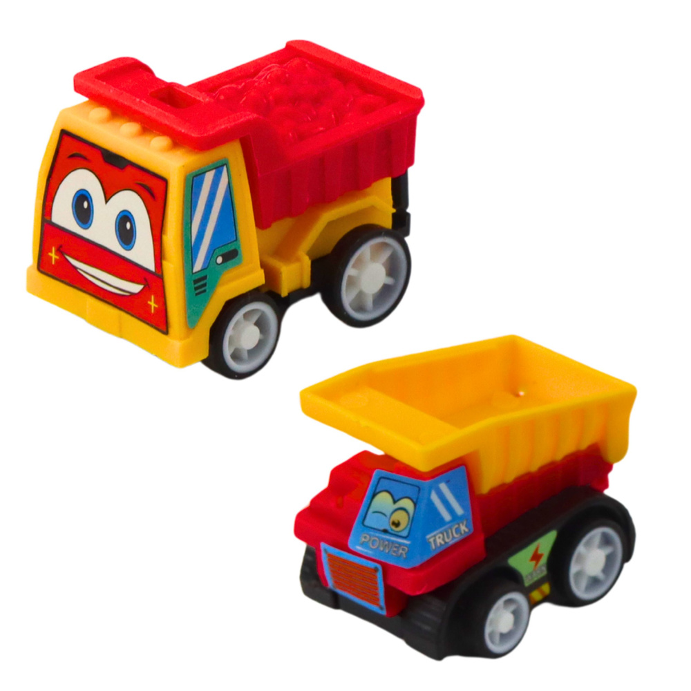Stavební auta LEAN Toys s pull back mechanismem – 6 kusů v tašce — V provozu