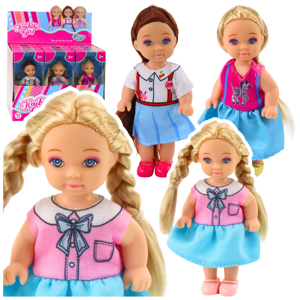 Panenka LEAN Toys Kaibibi 12 cm s dlouhými vlasy a barevným oblečením — Detail