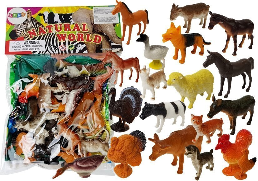 Velká sada farmářských zvířátek LEAN Toys — Celkový pohled
