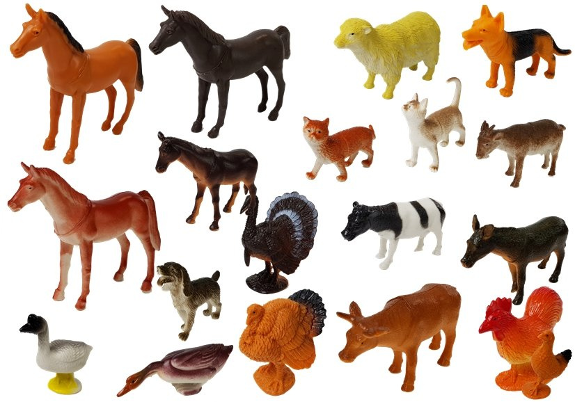 Velká sada farmářských zvířátek LEAN Toys — Detailní podložka