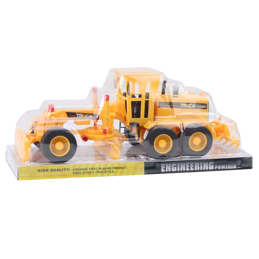 Stavební grader LEAN Toys s pohyblivými částmi pro děti od 3 let — V provozu