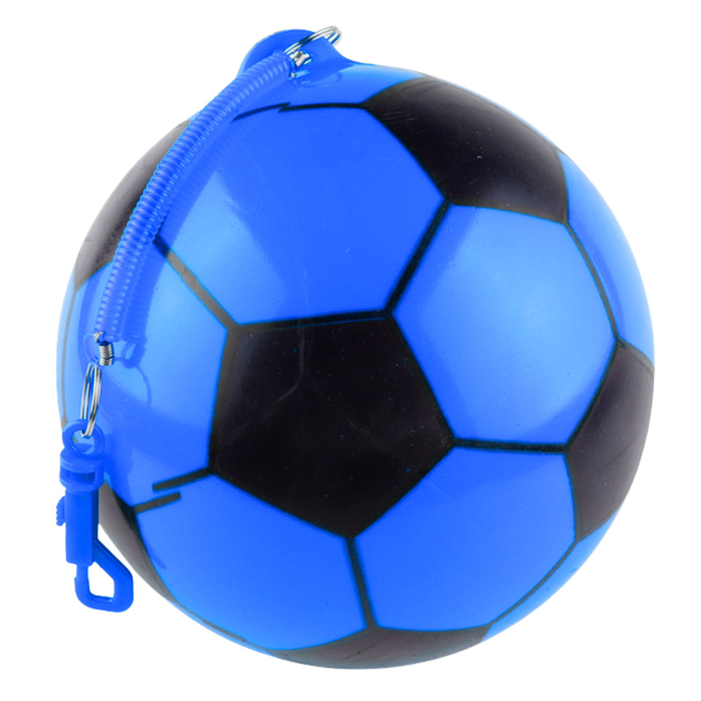 Fotbalový míč LEAN Toys modrý s úchytem 22 cm pro děti od 3 let — Detail
