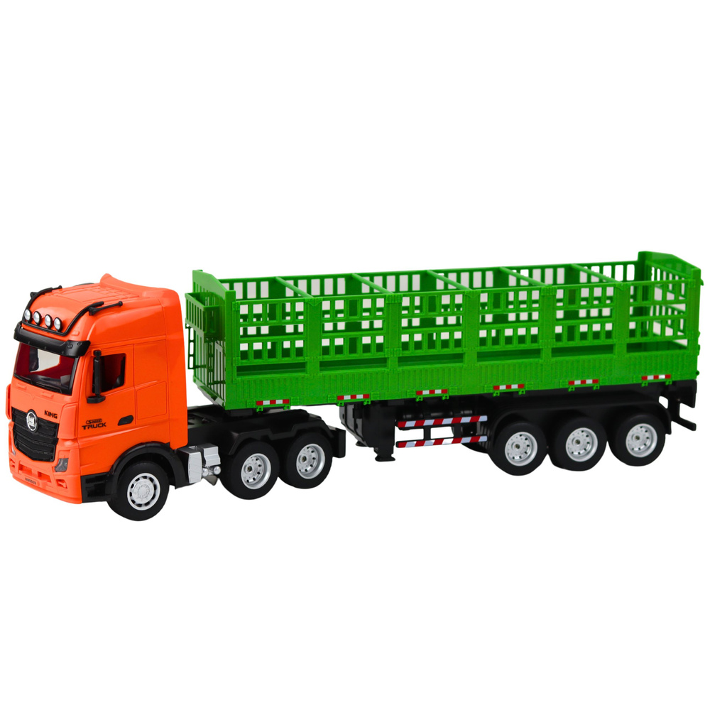RC oranžový náklaďák s přívěsem HUINA 8+ — Detail