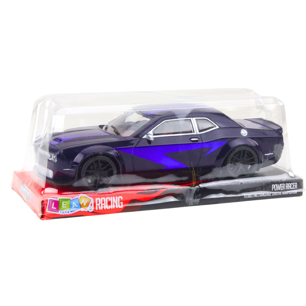 Sportovní Auto s Třecím Pohonem LEAN Toys v Tmavofialové Barvě — V provozu