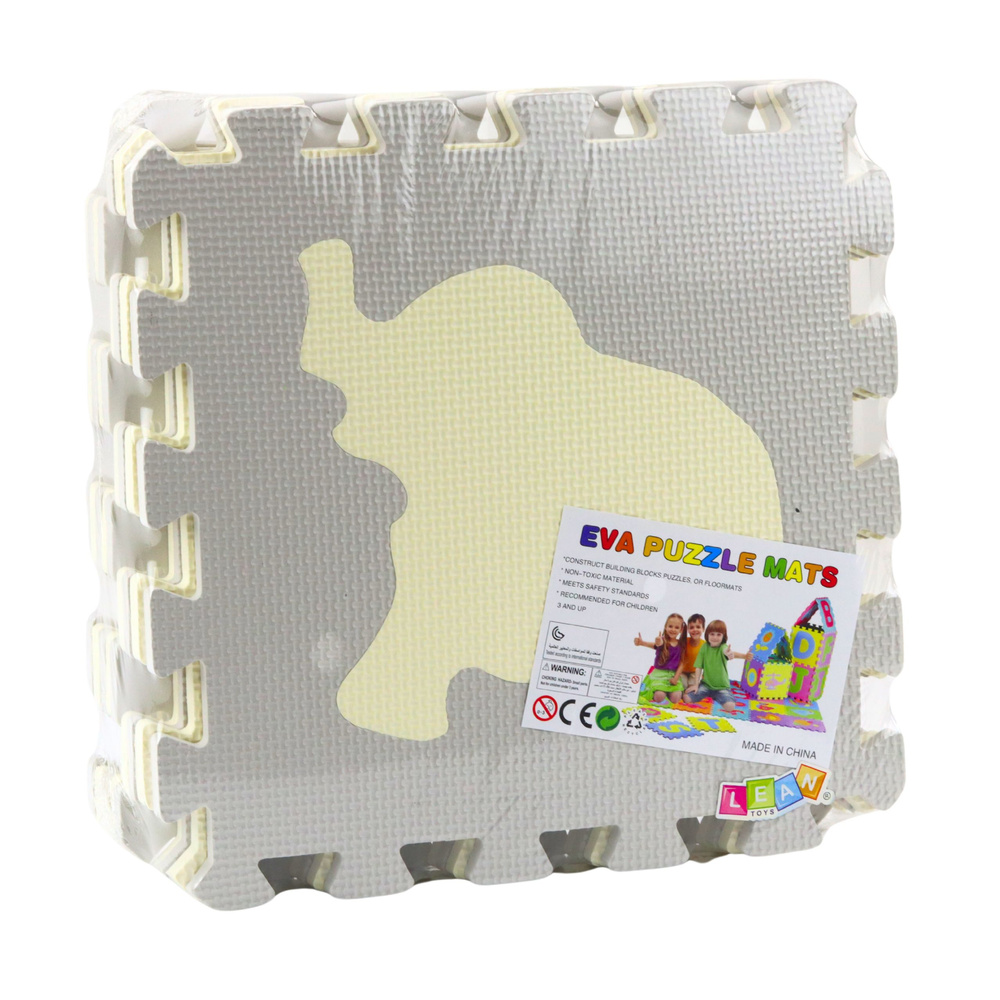 Pěnová puzzle podložka LEAN Toys s motivem zvířátek pro děti od 3 let — V provozu