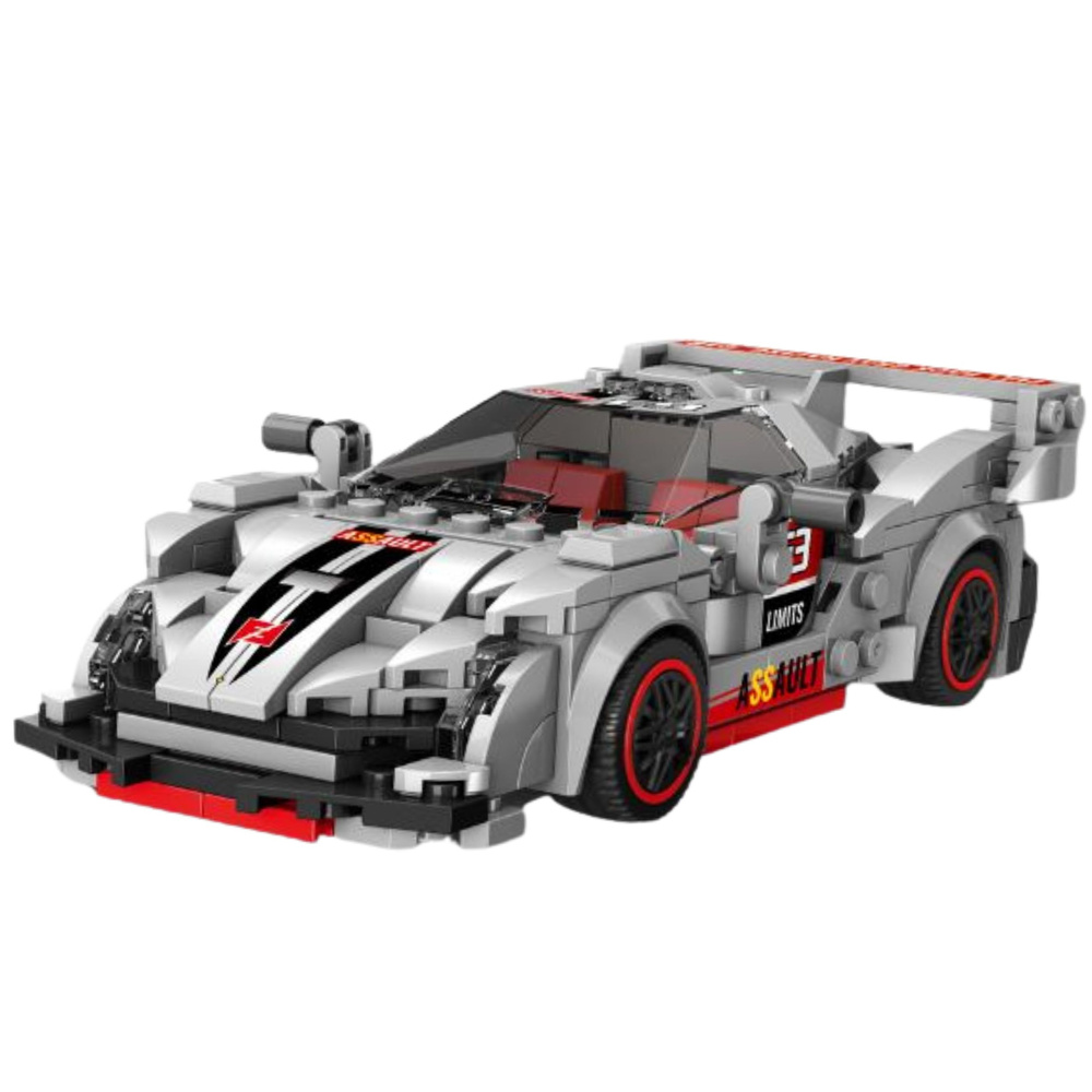 Konstrukční stavebnice LEAN Toys - Sportovní auto & robot, 363 dílků, pro děti od 3 let — Detail