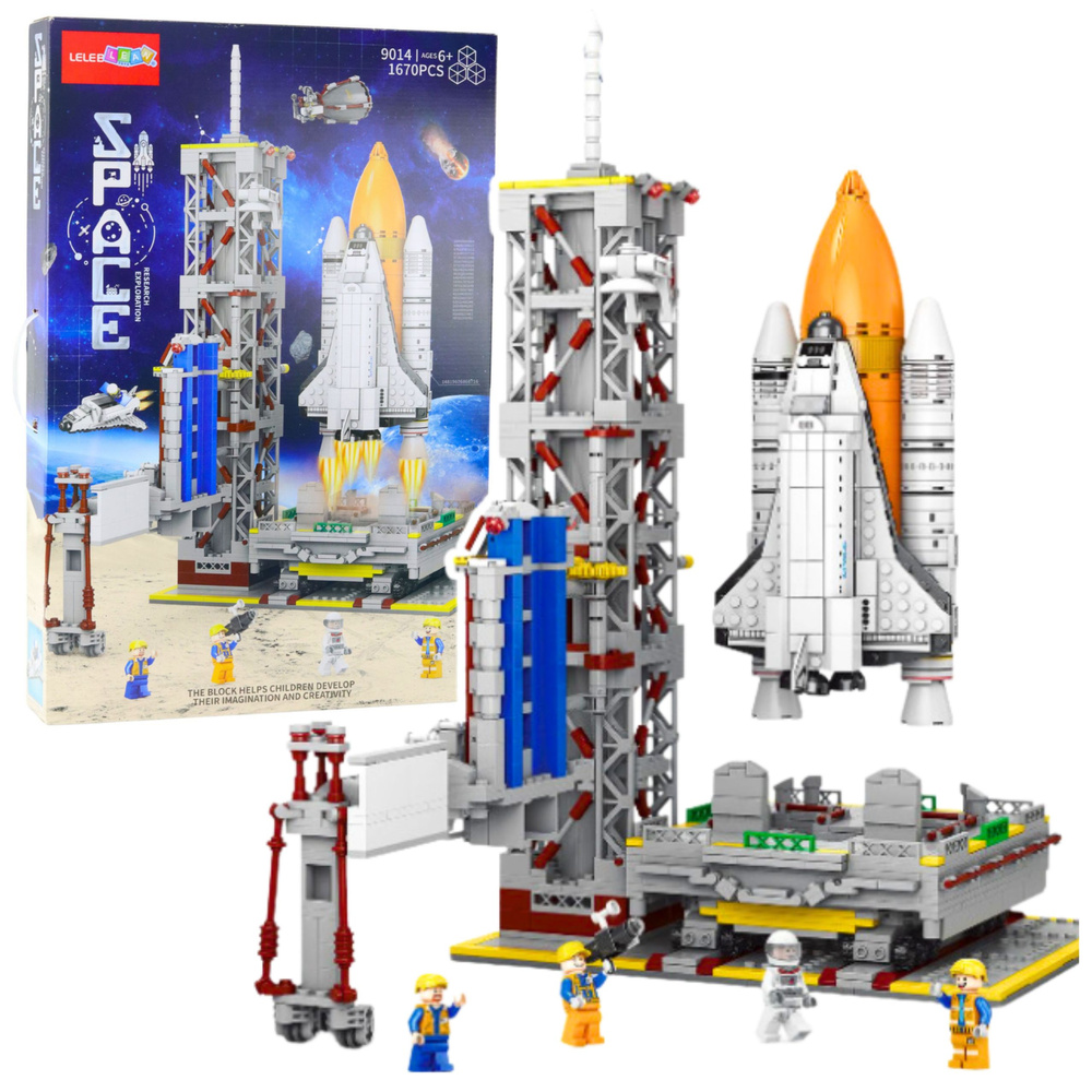 Vesmírná stavebnice raketa a startovací věž 1670 ks — Celkový pohled