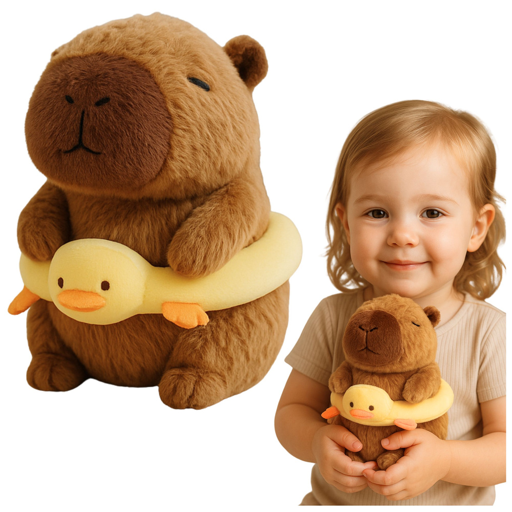 Plyšová kapibara LEAN Toys 20 cm +3 let — Celkový pohled