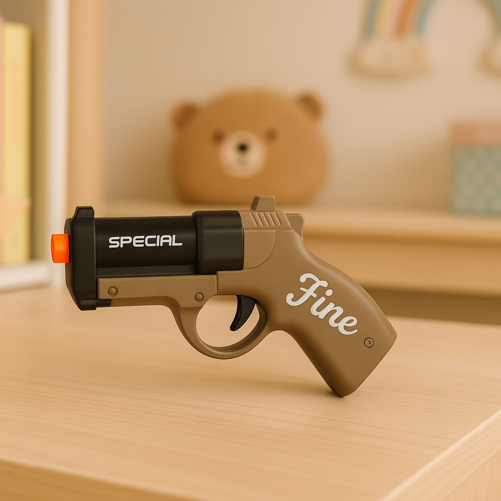 Mini pistole LEAN Toys s plastovými náboji a nábojnicemi, +3 let — V provozu