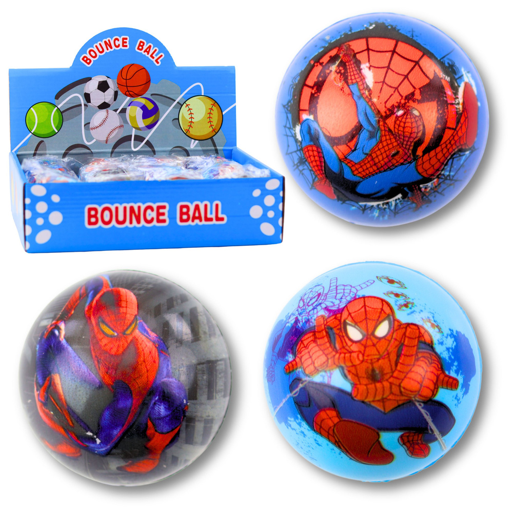 Měkký pěnový míček LEAN Toys s motivem Superhrdina Spider 6,5 cm — Celkový pohled