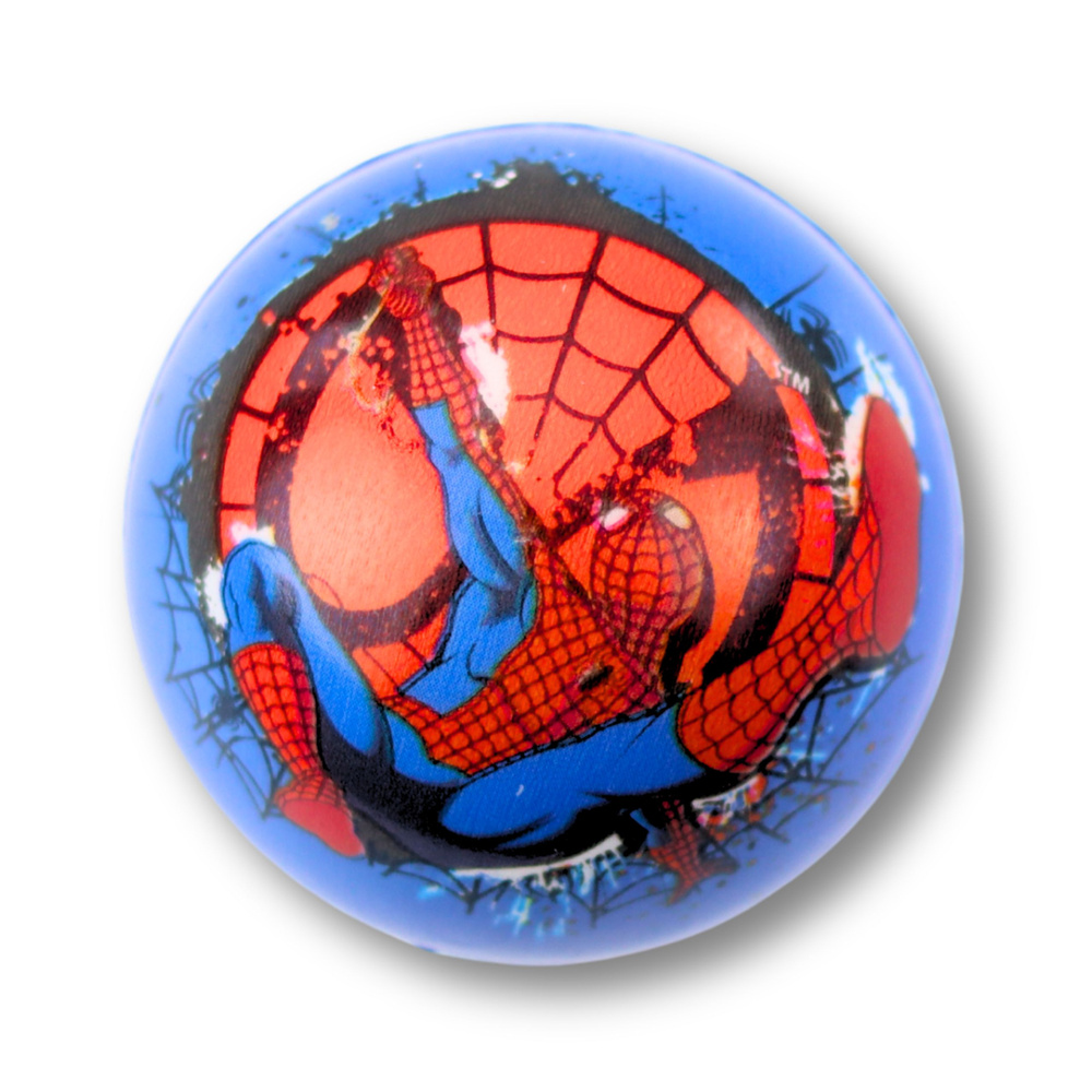 Měkký pěnový míček LEAN Toys s motivem Superhrdina Spider 6,5 cm — V provozu