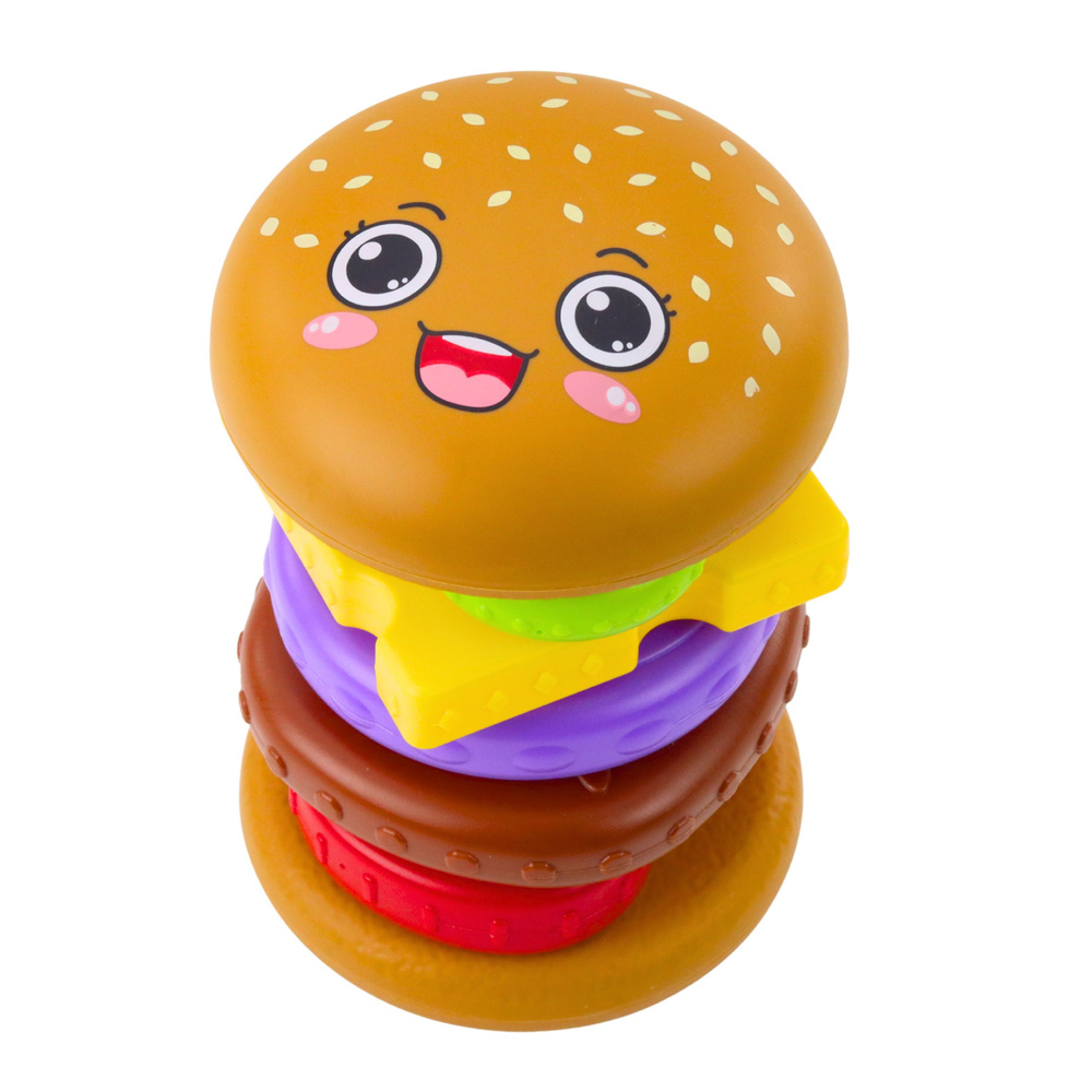 Skládanka hamburger LEAN Toys 7 kusů — Detail