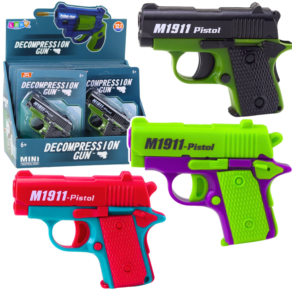 Mini Pistole LEAN Toys s 8 Náboji – Bezpečná Hra pro Děti od 6 Let — Celkový pohled