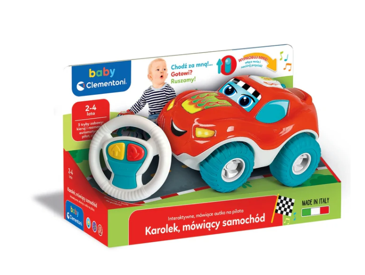 Dětské RC auto Clementoni s dálkovým ovládáním a tichým režimem — Celkový pohled