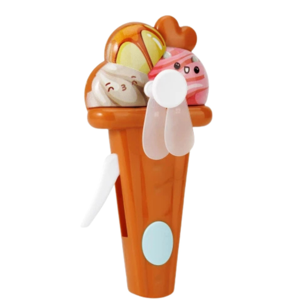 Ruční ventilátor LEAN Toys s měkkými lopatkami pro děti od 3 let — V provozu