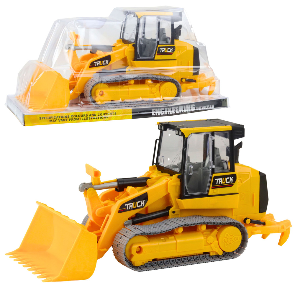 Buldozer LEAN Toys s pohyblivou lžící pro děti od 3 let — Celkový pohled