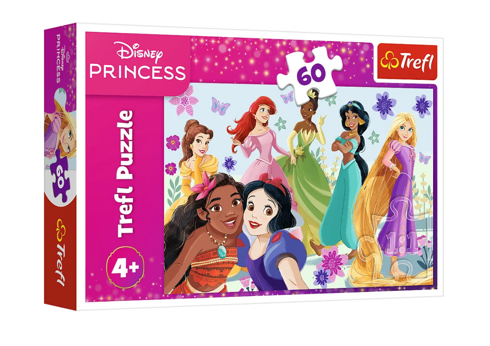 Disney princezné – puzzle 60 dielov – Magické puzzle Trefl 17409