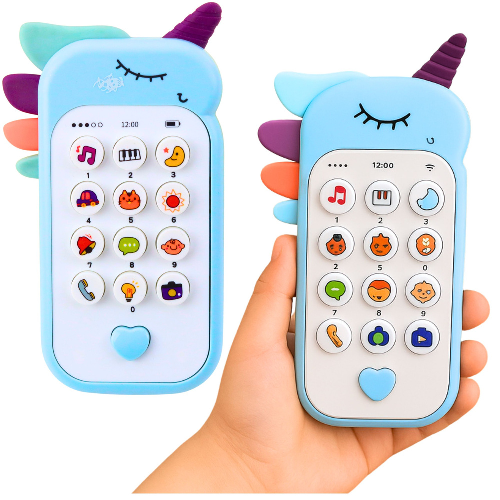 Telefon LEAN Toys s Melodiemi a Světly pro Děti od 3 Let — Celkový pohled