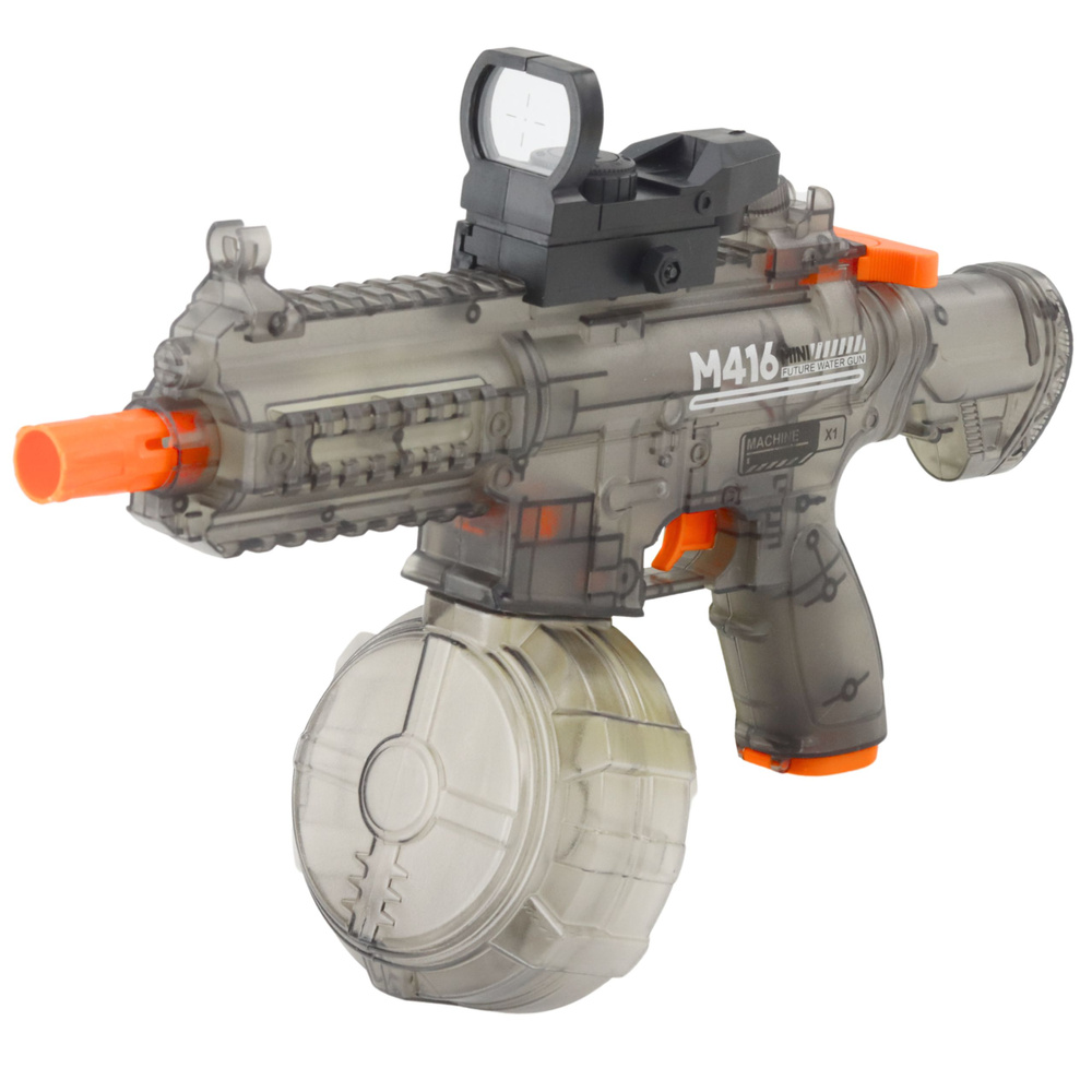 Vodní pistole LEAN Toys M416 s LED zaměřovačem, 450 ml, dosah 10 m — Detail pistolky