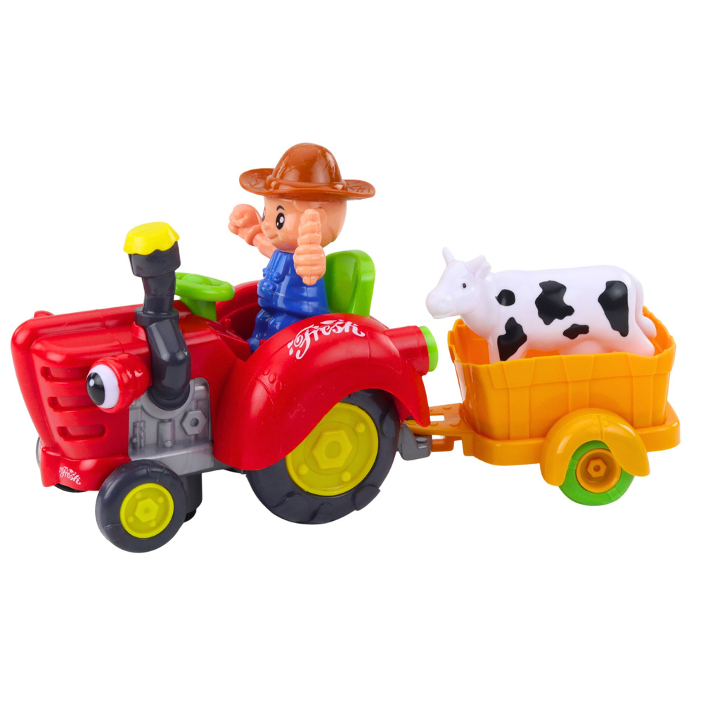 Traktor LEAN Toys s přívěsem a světelnými efekty — Detail tractoru
