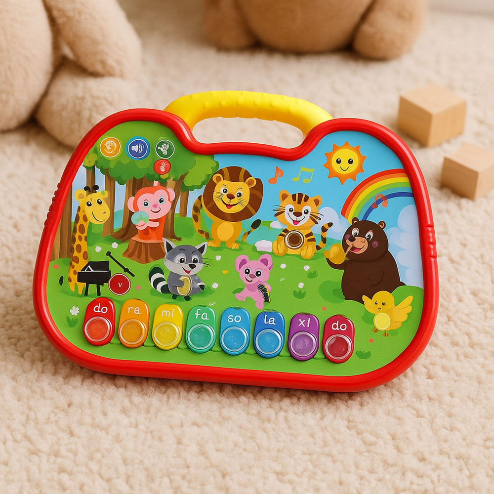 Interaktivní vzdělávací tabule Zvířata a hudba pro děti 3+ - LEAN Toys — V provozu