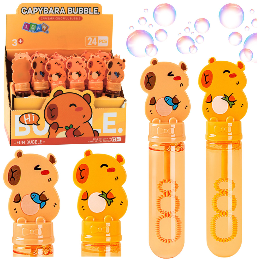 Baňky mydlane LEAN Toys Kapibara 3V1, 35 ml, pro děti od 3 let — Celkový pohled