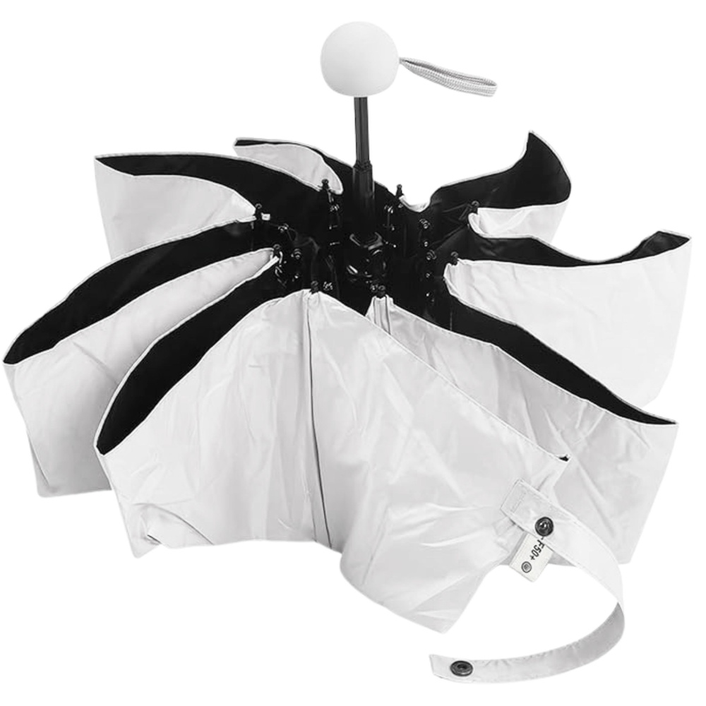 Skládací deštník LEAN s ochranou UPF 50+, šedý 90 cm — Detail