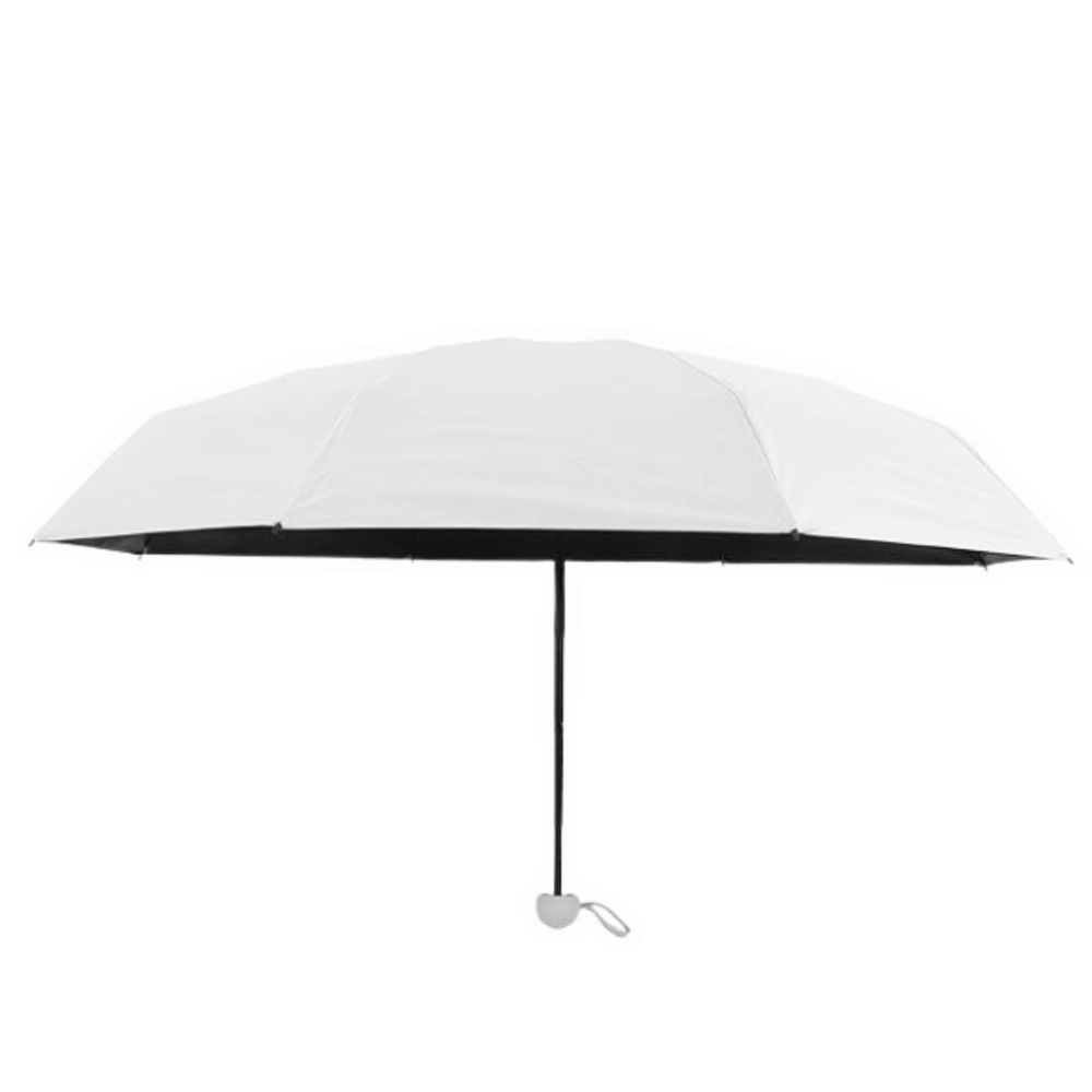 Skládací deštník LEAN s ochranou UPF 50+, šedý 90 cm — V provozu