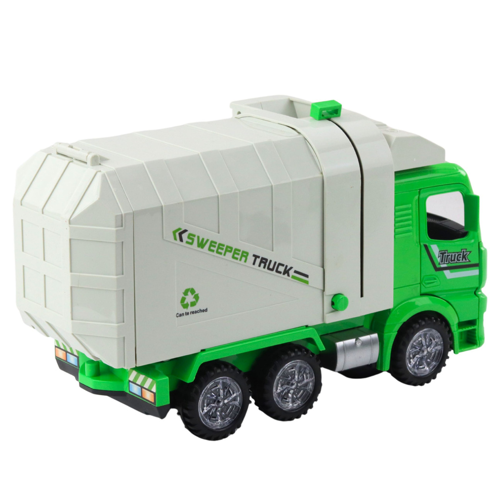 LEAN Toys Městská popelářská souprava se světly a zvuky — V provozu
