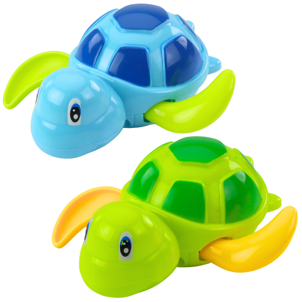 Nakrucovací želva LEAN Toys pro děti od 3 let, rozměry 13 x 5 x 12 cm, z netoxického plastu — Celkový pohled