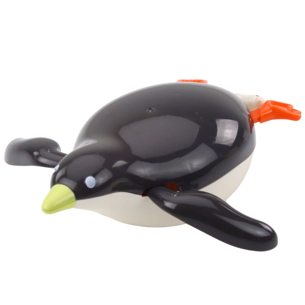 Natahovací tučňák LEAN Toys – rozvíjí motoriku a koordinaci, bez baterií, pro koupel, 3+ — Detail