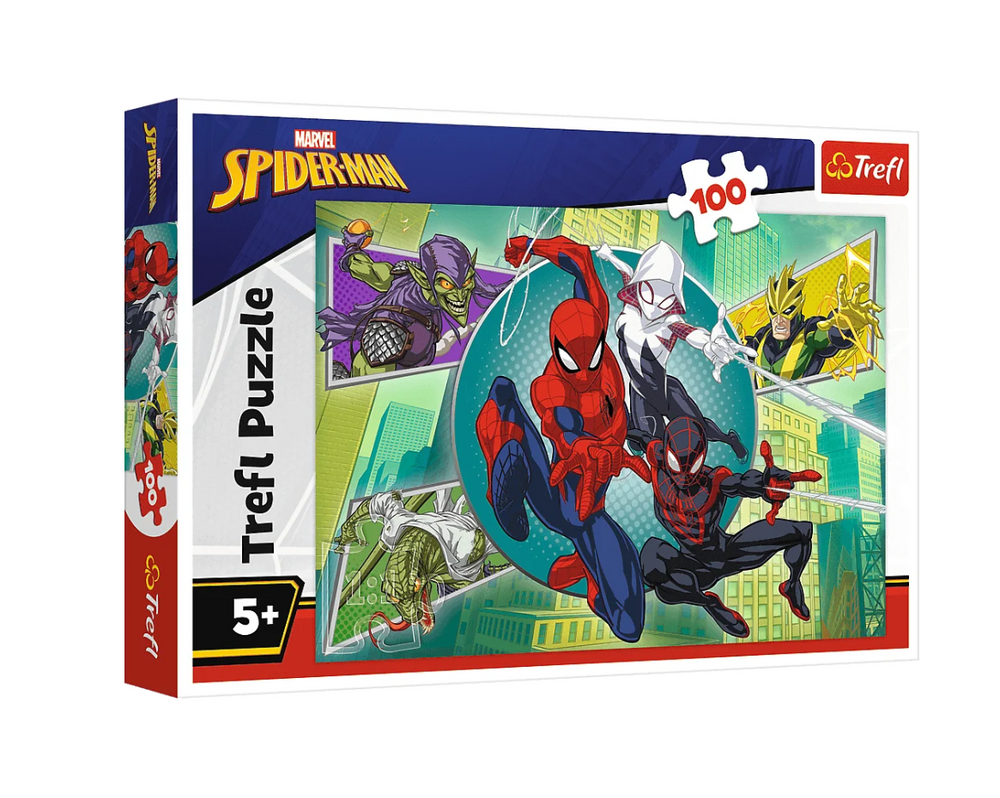 Puzzle Trefl Puzzle 100 dílků - Pajecá maska Spidermana — Celkový pohled