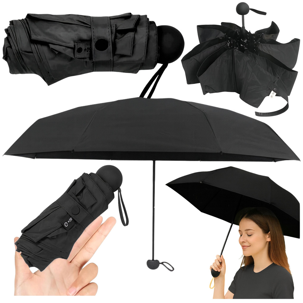Skládací deštník LEAN s ochranou UV UPF 50+, průměr 90 cm — Celkový pohled