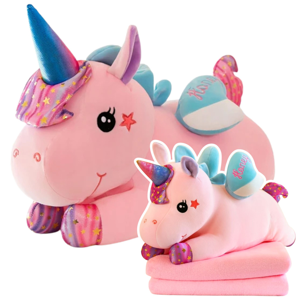 Plyšový Jednorožec 3v1 LEAN Toys, Měkký, 55 cm, Pro Děti Od 3 Let — V provozu