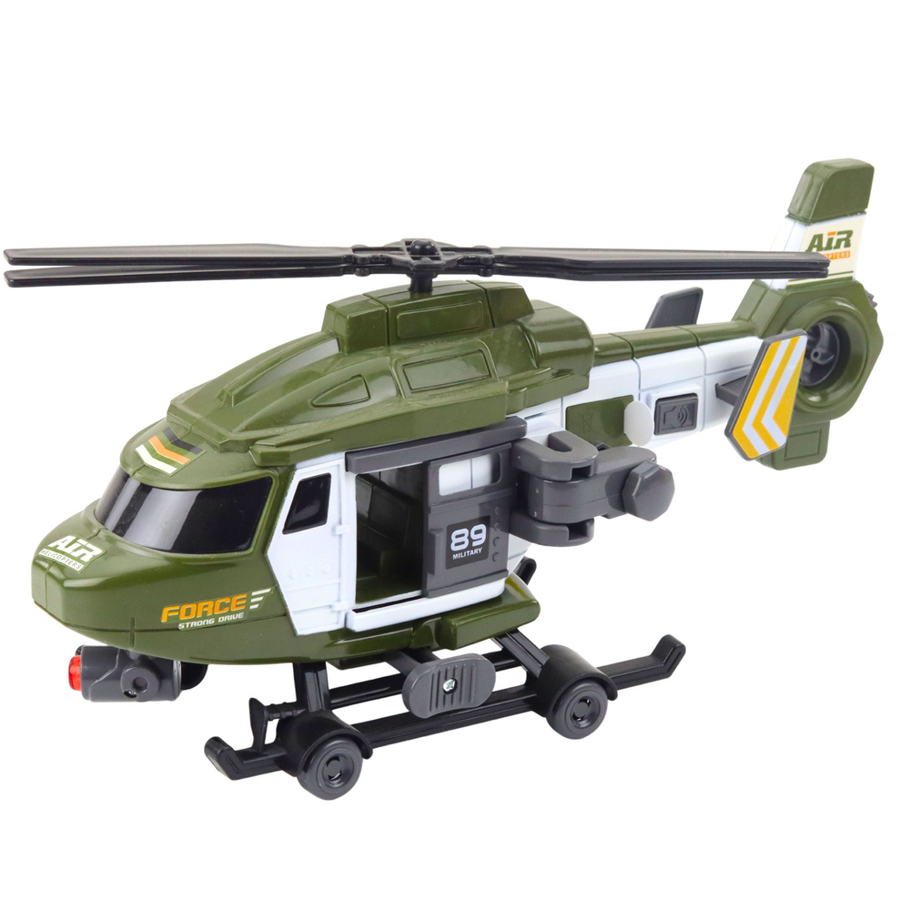 Vojenský záchranářský helikoptér s efekty 1:16 — Detail
