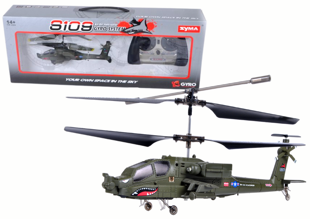 Zelený RC Vrtulník S109G SYMA na Dálkové Ovládání