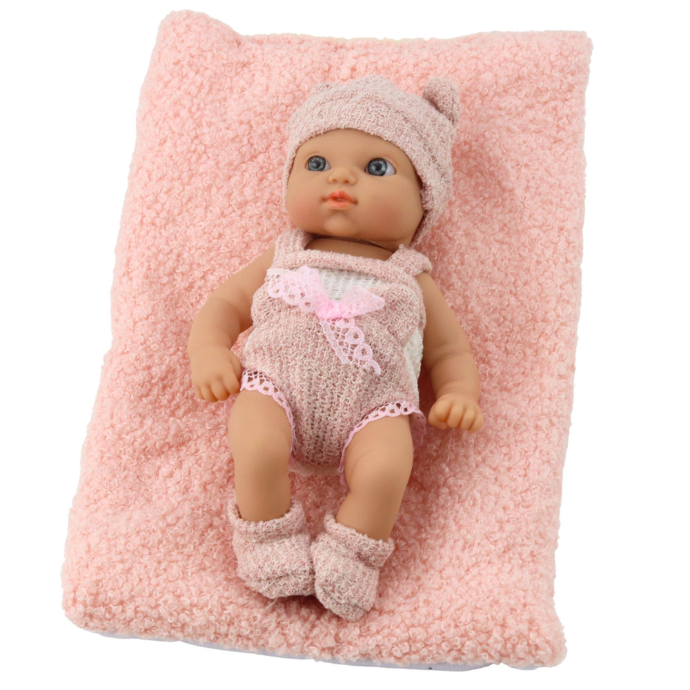 Panenka LEAN Toys 18 cm, bílá a růžová s doplňky — Detail