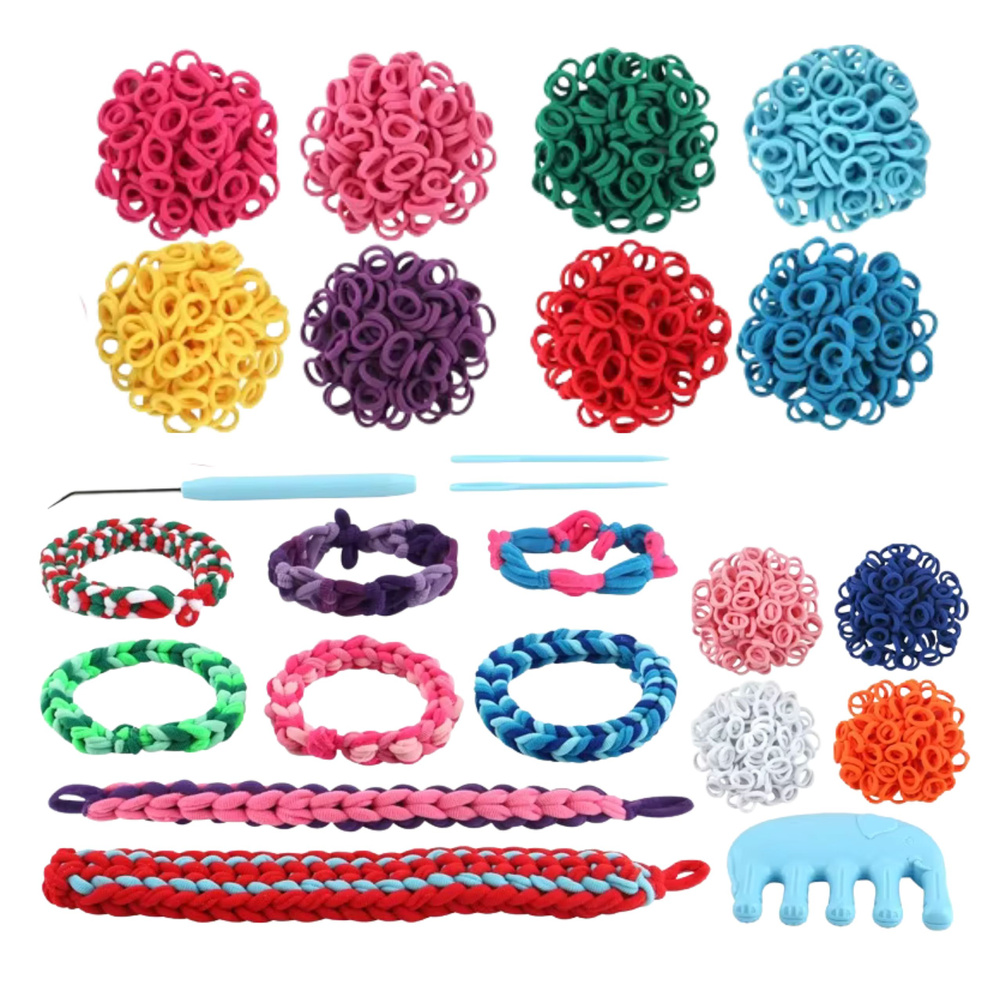 Náramky z gumiček LEAN Toys pro děti od 3 let — Detail sady