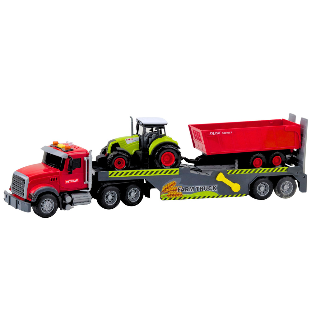 Traktor a kamion LEAN Toys se světlem a zvukem pro chlapce od 3 let — Detail